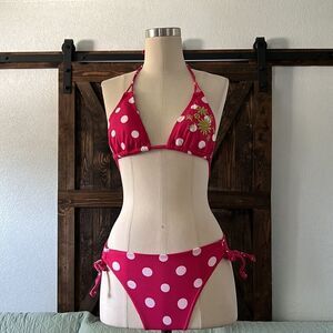 Seven7 bikini set Polkadot embroidered